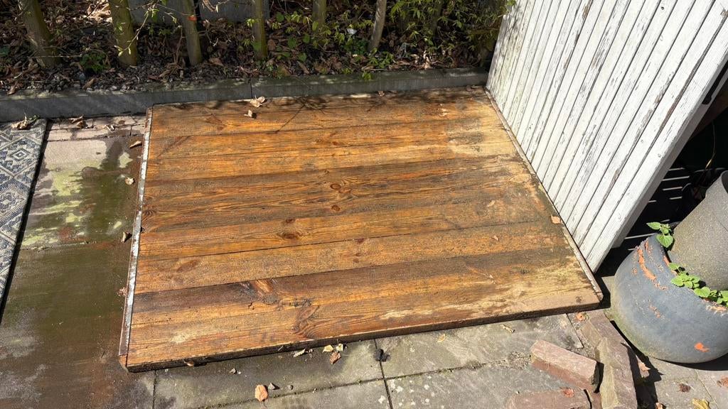 8x Gebruikte steenschotten 140x110, Ophalen, Gebruikt, Hout