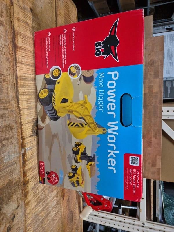 BIG - Power Worker Maxi Graafmachine - Loopauto, Kinderen en Baby's, Speelgoed | Buiten | Voertuigen en Loopfietsen, Zo goed als nieuw