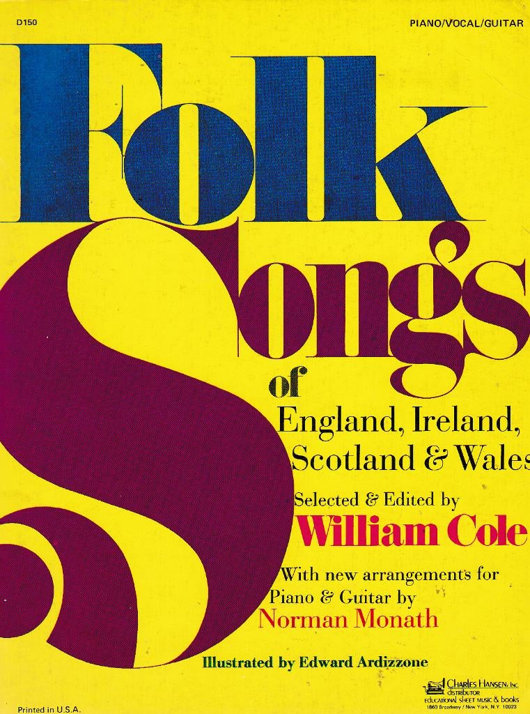 Folk Songs of England Ireland Scotland and Wales ( 332 ), Gebruikt, Verzenden, Gitaar, Artiest of Componist