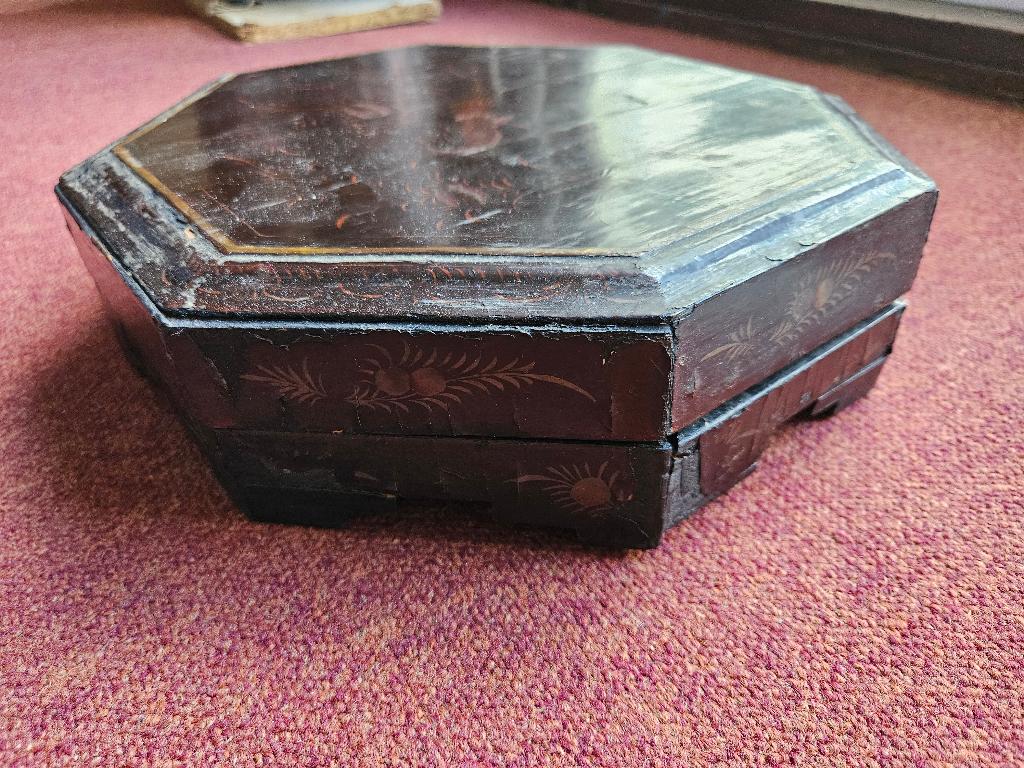 lakdoos met specerijen bakjes Chinees 18e eeuw, Antiek en Kunst, Ophalen of Verzenden