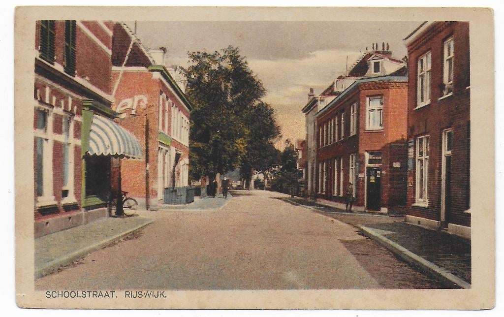 Rijswijk Schoolstraat Ongelopen Ansichtkaart ( B6835 ), Ophalen of Verzenden, 1920 tot 1940, Ongelopen, Zuid-Holland