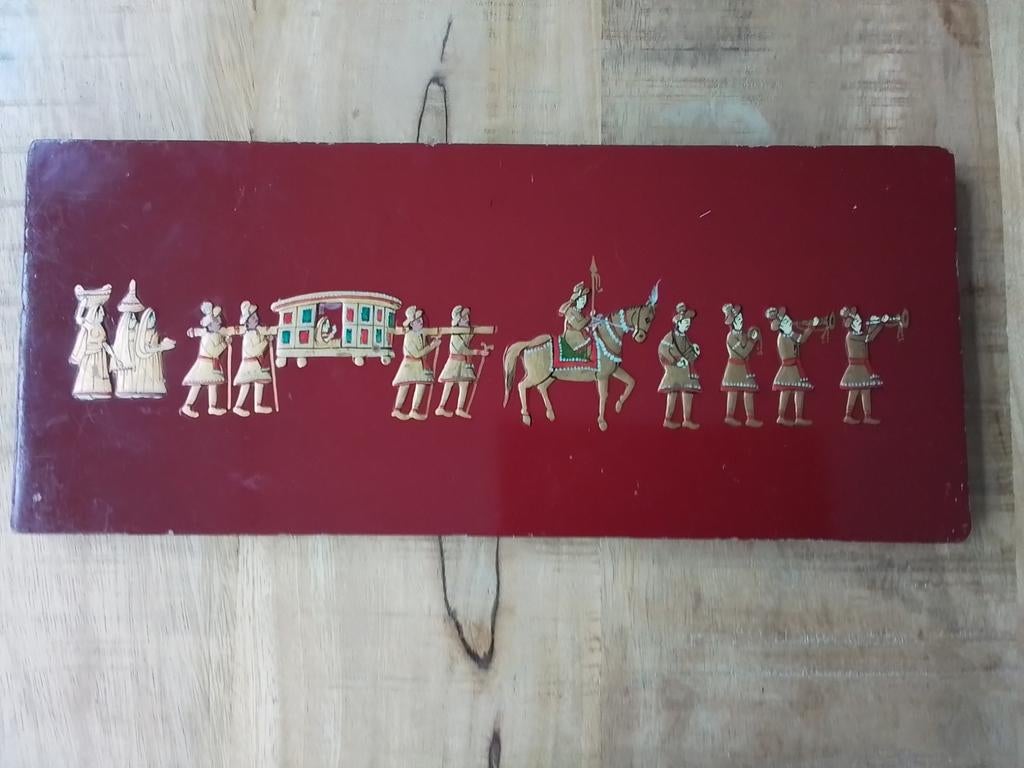 Antiek paneel uit India, Ophalen of Verzenden