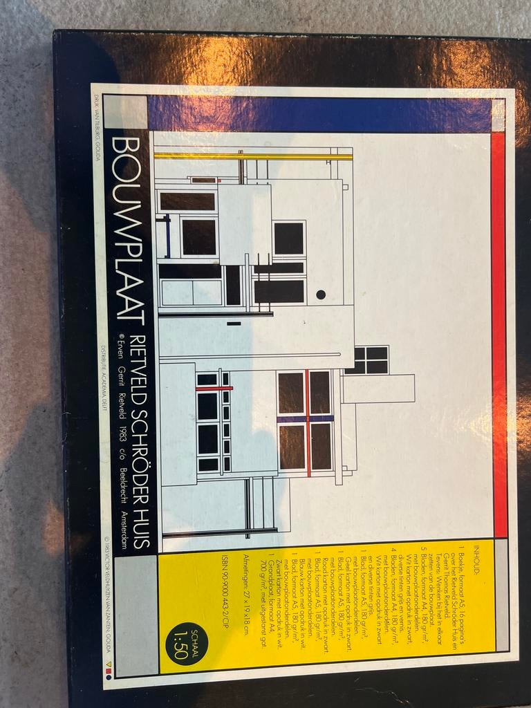 Bouwplaat Rietveld Schröder Huis - Schaal 1:50, Overige merken, 1:50 of kleiner, Overige typen, Nieuw