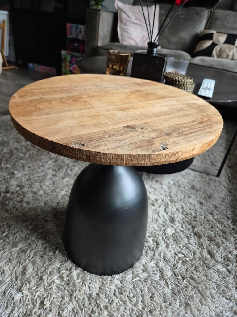 Ronde bijzettafel, Minder dan 50 cm, Minder dan 50 cm, Ophalen of Verzenden, Zo goed als nieuw