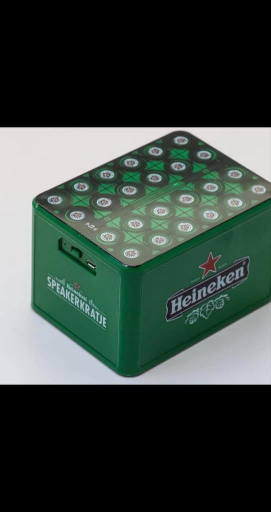 Heineken speakerkratje, een draadloze speaker., Ophalen of Verzenden, Gebruikt, Heineken