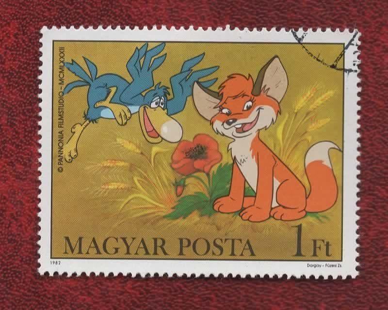 Stripfiguren - tekenfilm Hongarije met honden (I.) - gebr, Ophalen of Verzenden, Gestempeld, Dier of Natuur