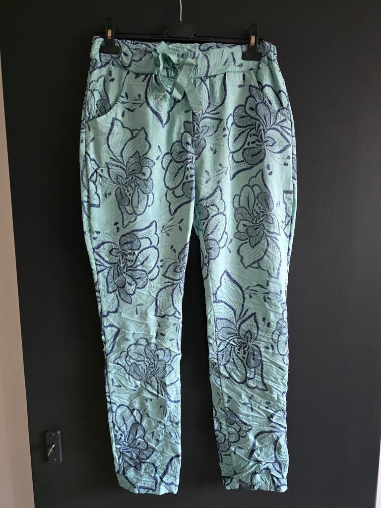 Broek mint navy 38 40 42 44 nieuw, Kleding | Dames, Broeken en Pantalons, Maat 38/40 (M), Blauw, Nieuw, Ophalen of Verzenden