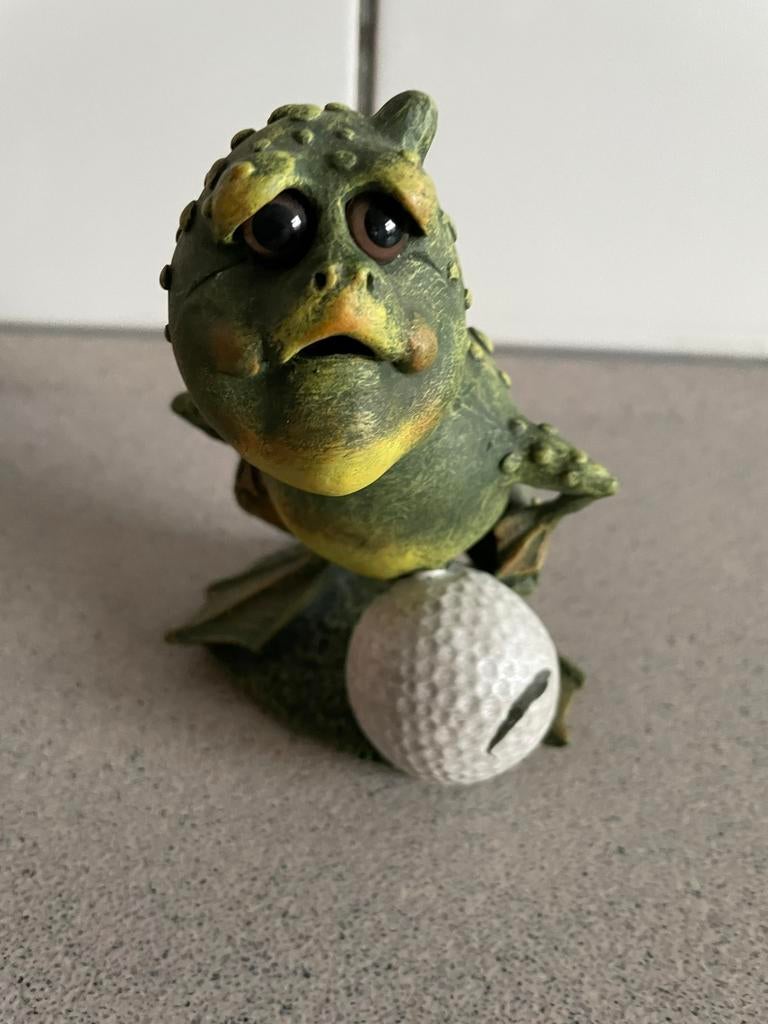 Kikker met golfbal Apsit Bros of California pad frog, Verzamelen, Ophalen of Verzenden, Zo goed als nieuw, Dier