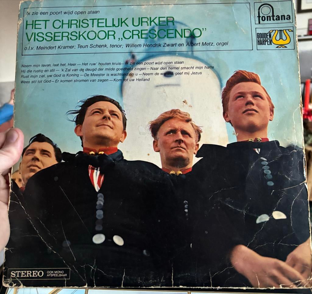 LP Christelijk Urker Visserskoor - Ik zie een poort wijd ope, Ophalen of Verzenden, Gebruikt, 12 inch, Overige genres