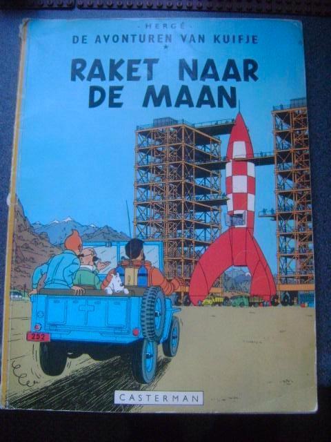 kuifje :  raket naar de maan, Eén stripboek, Ophalen of Verzenden, Gelezen