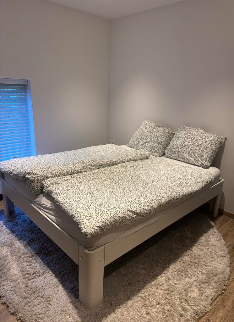 Auping Auronde bedframe met matrassen, Ophalen, Overige materialen, Wit, Tweepersoons