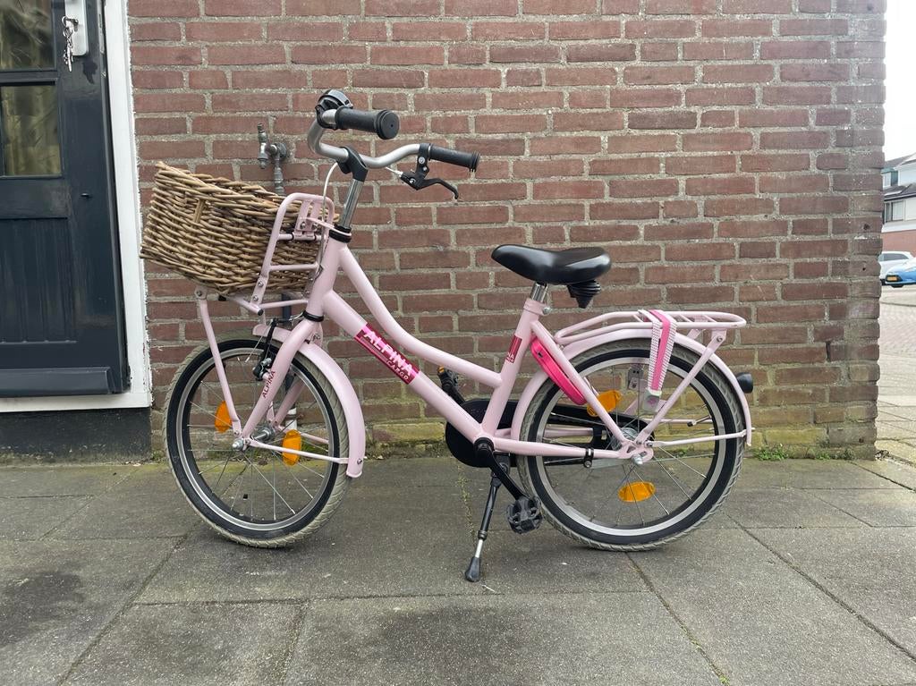Alpina Cargo 18 inch meisjesfiets - Roze, Ophalen, Gebruikt, 18 inch, Handrem