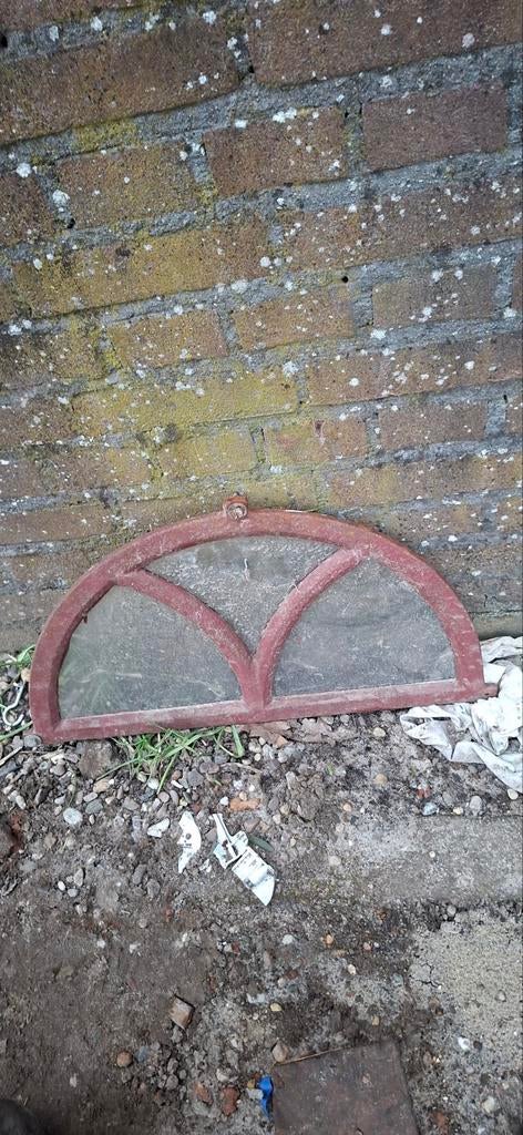 Stalraam halfrond - decoratief gietijzeren raam, Gebruikt, Minder dan 80 cm, 80 tot 120 cm, Overige typen