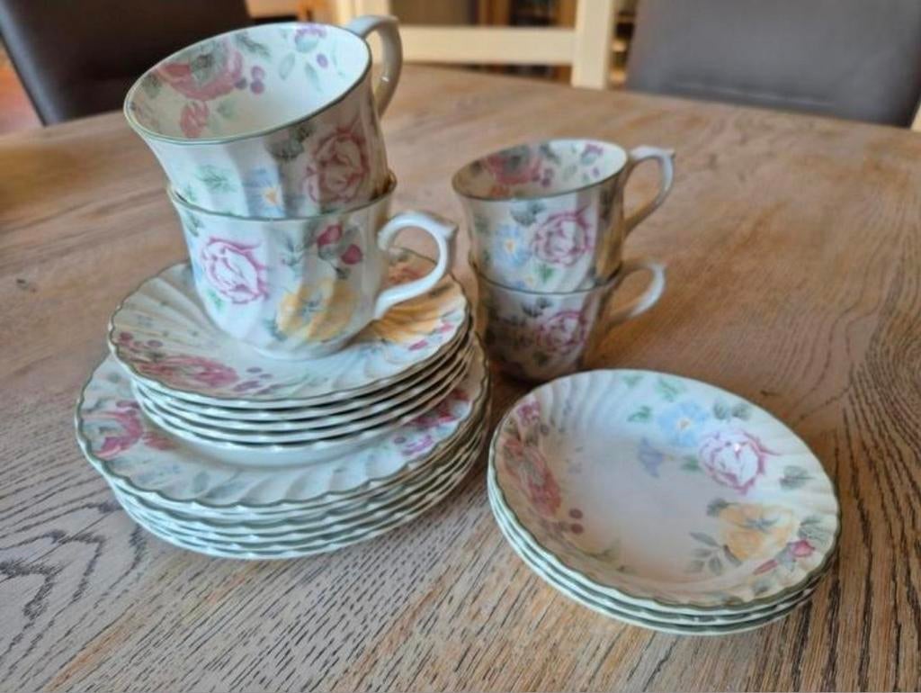 Barrats Engels theeservies (1950, zie omschrijving), Antiek en Kunst, Ophalen of Verzenden