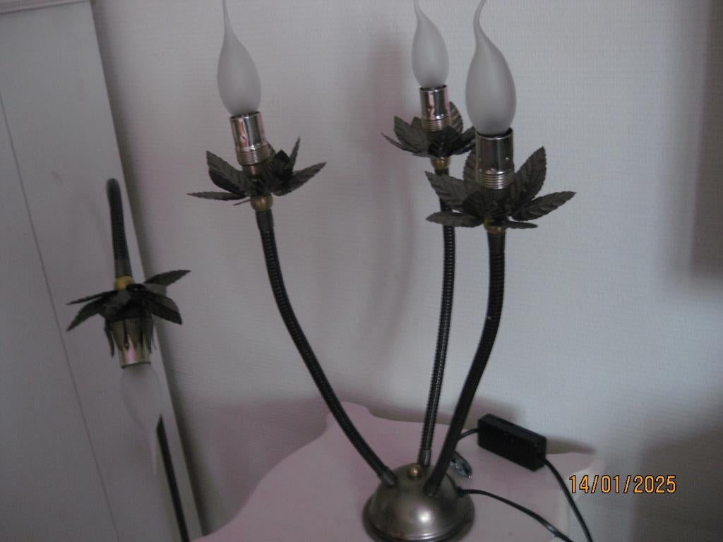 2 vintage lampen, Ophalen, Gebruikt, Vintage, Metaal