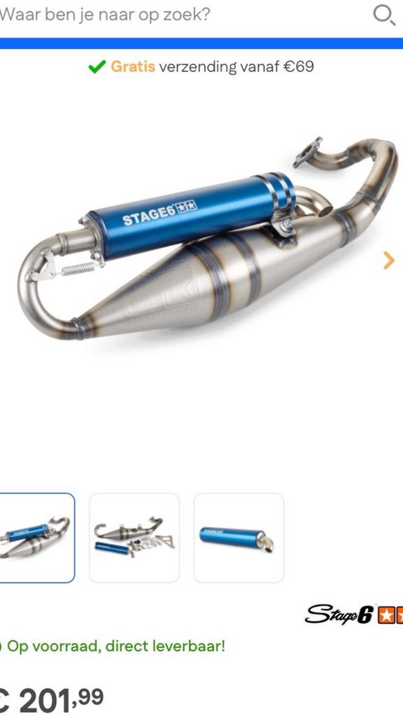 Stage 6 mk2 terugloop, Ophalen, Nieuw, Uitlaat, Peugeot