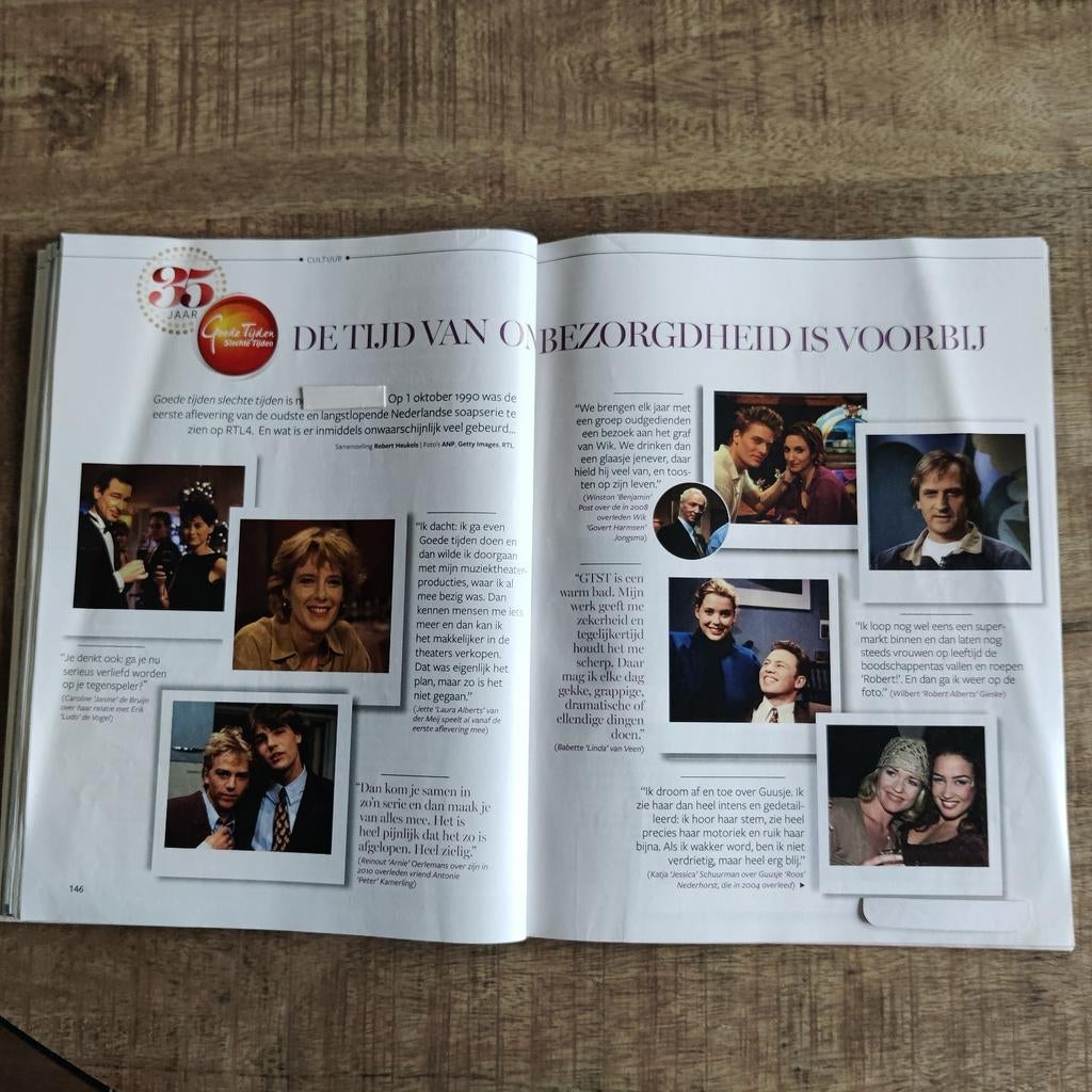 35 jaar Goede Tijden Slechte Tijden Artikel Knipsel - 4 blz, Verzamelen, Ophalen of Verzenden, 1980 tot heden, Knipsel(s)