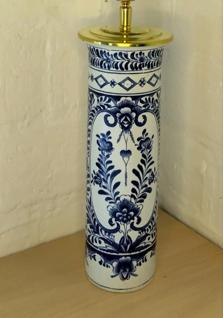 Lampenvoet Delfts blauwe cilindervaas, Huis en Inrichting, Overige materialen, Nieuw, Ophalen of Verzenden, Nvt