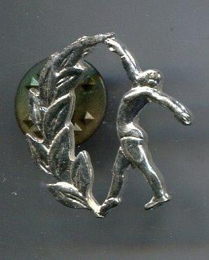 Zilverkleurig sport PIN ( BLAD5_538 ), Verzenden, Nieuw, Sport, Speldje of Pin