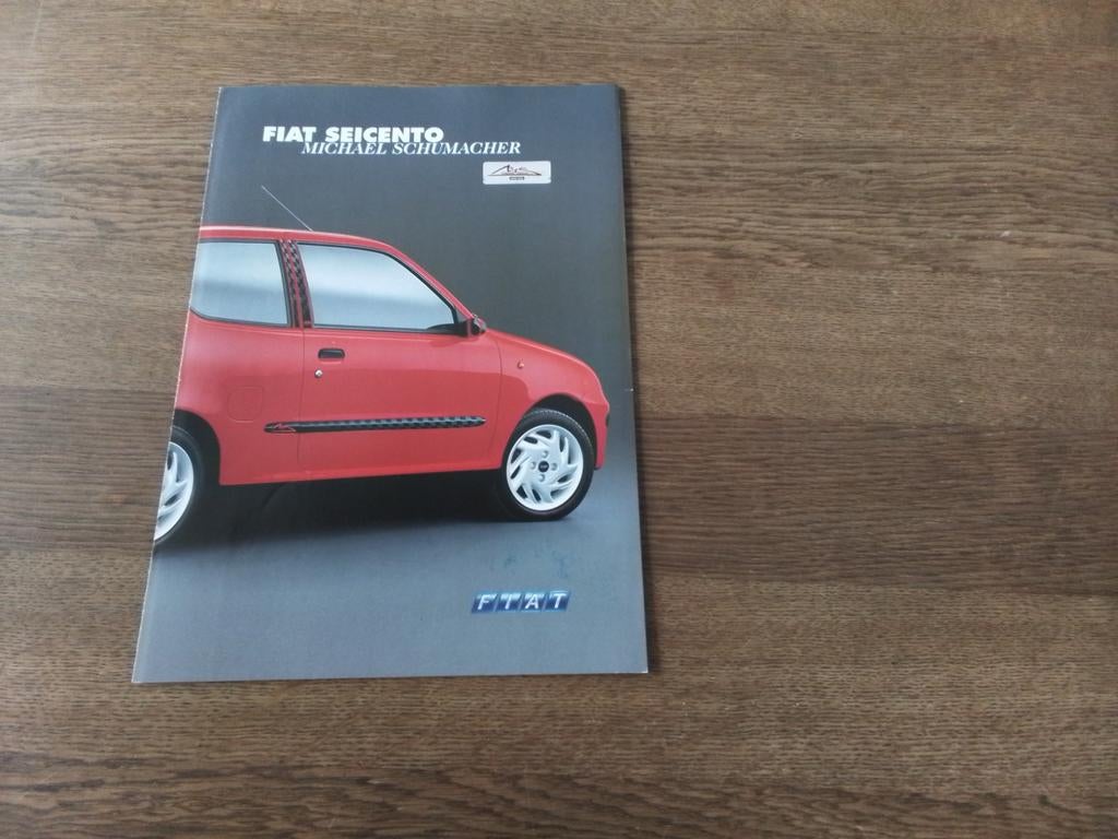 Folder Fiat Seicento Michael Schumacher, Ophalen of Verzenden, Zo goed als nieuw, Overige merken