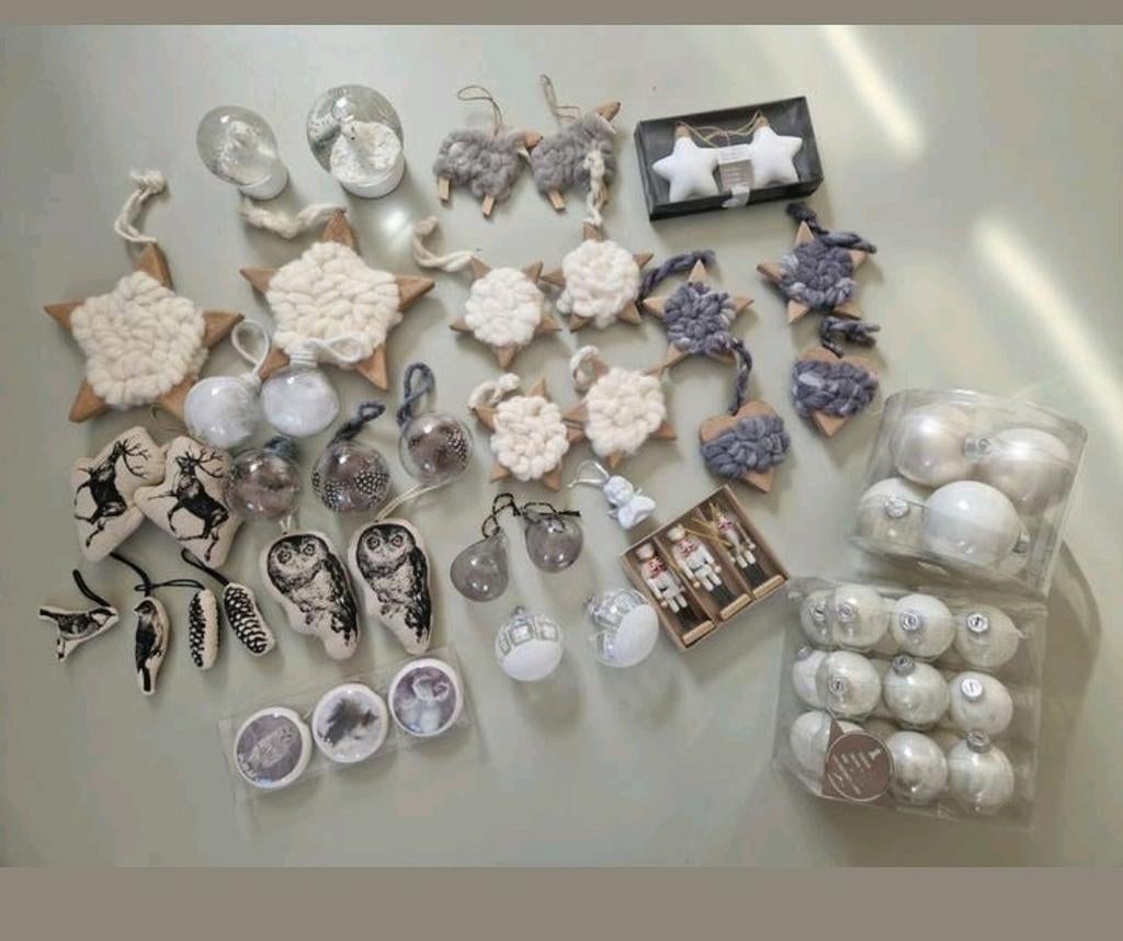 Kerstspullen kersthangers hout wol, Diversen, Ophalen, Zo goed als nieuw