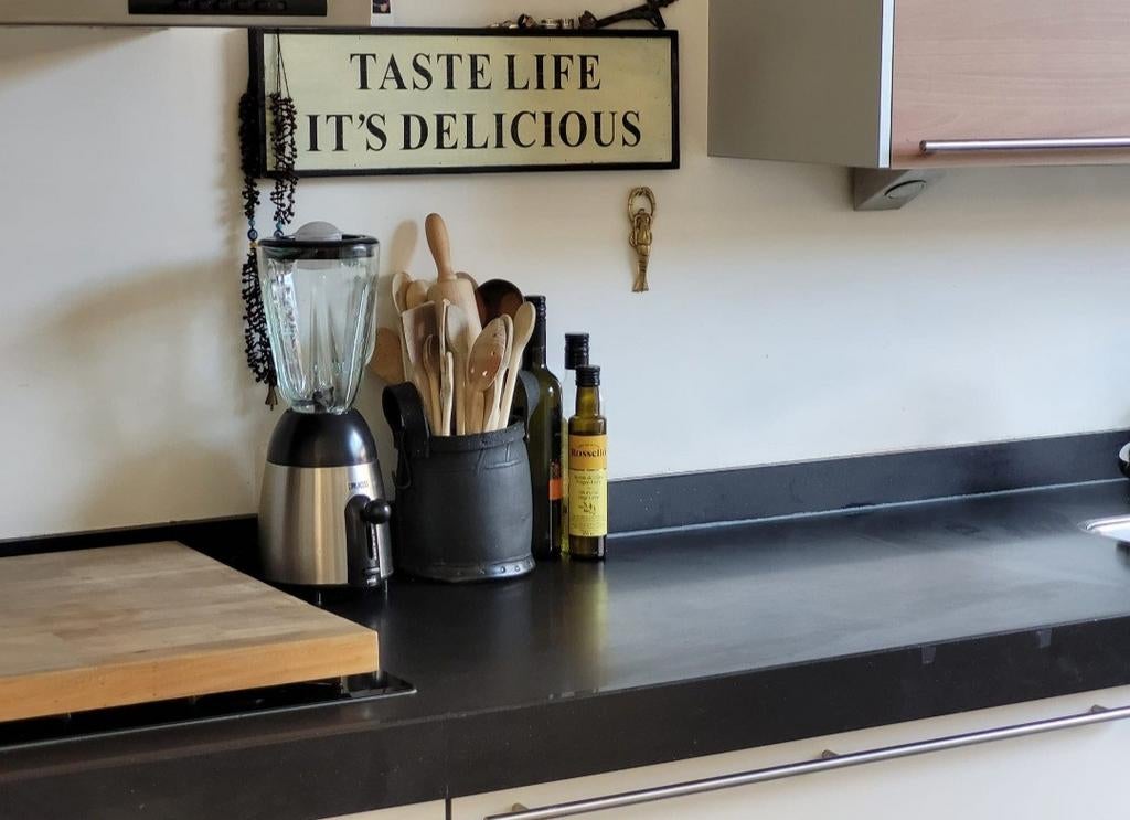 Zwart composiet aanrechtblad (3.30x0.70m), Ophalen, Gebruikt, Zwart, Overige typen