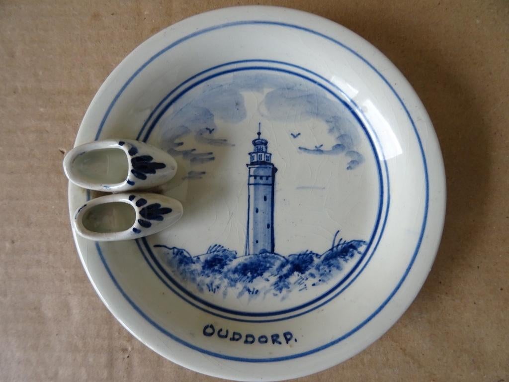 Delfts blauw schaaltje vuurtoren Ouddorp 12cm Delfts Holland, Ophalen of Verzenden