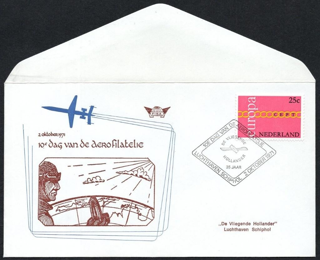 10e dag vd aerofilatelie - 35 jaar De Vliegende Hollander, Postzegels en Munten, Brieven en Enveloppen | Nederland, Verzenden