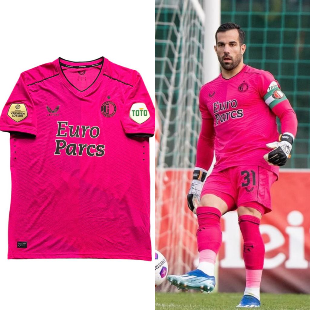 GEZOCHT: Kostas Lamprou match issued keepersshirt Feyenoord, Maat XL, Verzenden, Zo goed als nieuw, Shirt