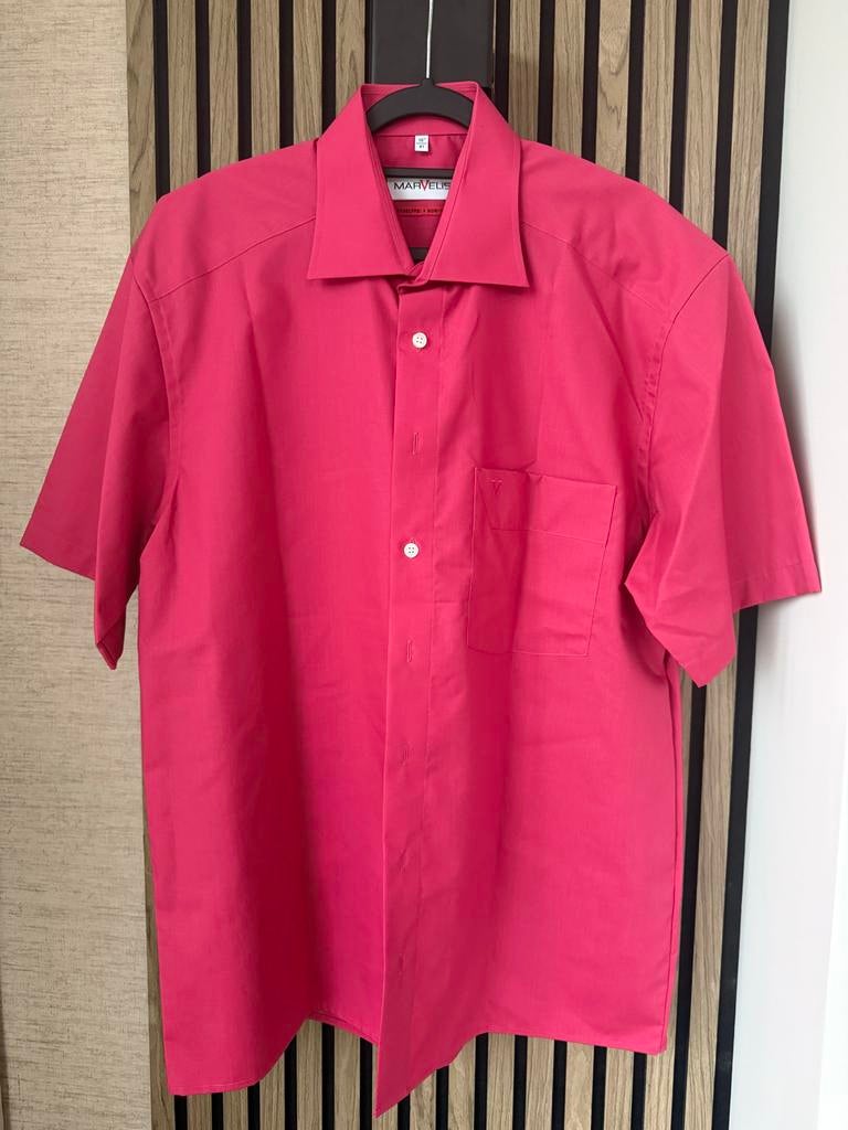 Set van 2 overhemden: Marvelis roze & Louis Estére grijs, Kleding | Heren, Overhemden, Verzenden, Nieuw, Roze, Halswijdte 41/42 (L)