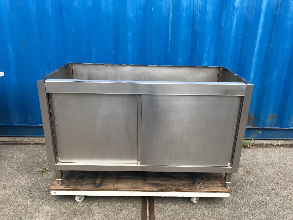 RVS schuifdeurkast onderstel + loswerkblad element als extra, Ophalen, Gebruikt, 50 tot 100 cm, Minder dan 100 cm