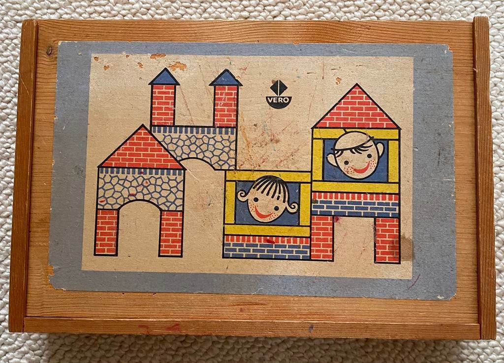 Vintage blokken uit de jaren 50, Antiek en Kunst, Ophalen