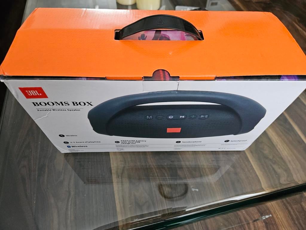 NIEUWE JBL BOOMS BOX DRAADLOZE BLUETOOTH SPEAKER, NOG IN DOO, Ophalen, JBL, Overige typen, Nieuw