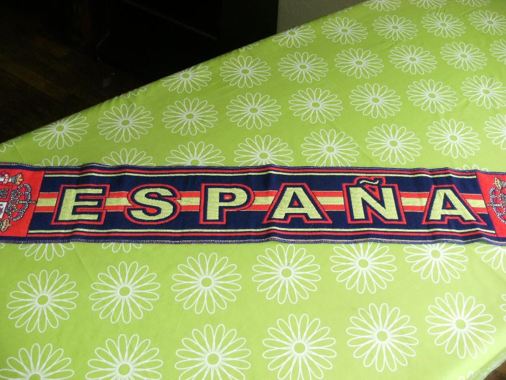 Espana voetbal sjaal (145x 19cm), Ophalen of Verzenden, Zo goed als nieuw, Buitenlandse clubs, Vaantje of Sjaal