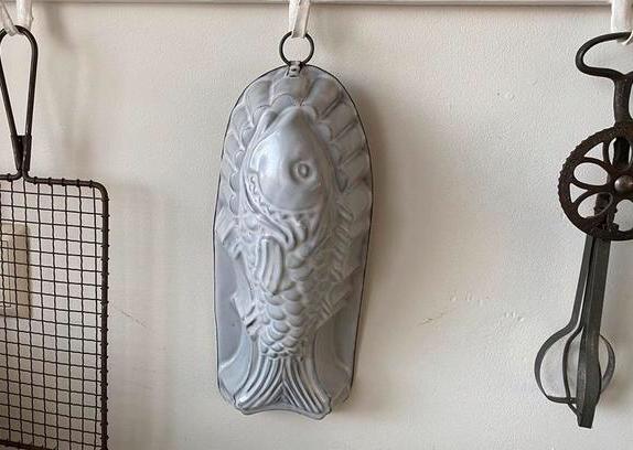 Emaille bakvorm / geleivorm vis - vaste prijs, Verzenden