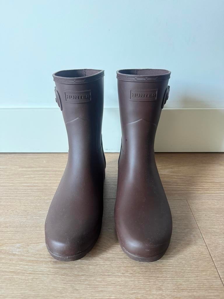 Womens brown wellingtons hunter boots, Ophalen, Zo goed als nieuw, Laarzen