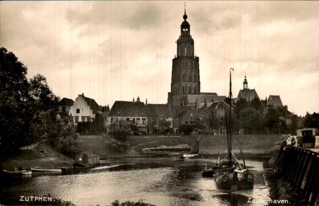 Zutphen - Zuiderhaven - Havenzicht, Ophalen of Verzenden, 1940 tot 1960, Gelopen, Gelderland