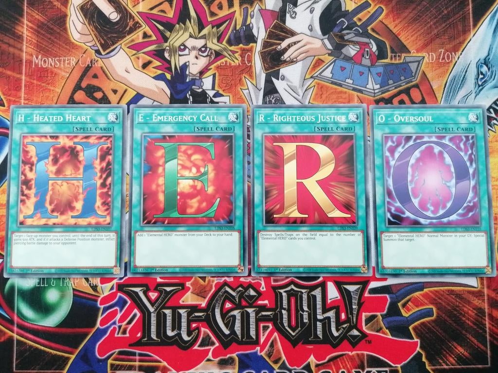 HERO Letters Set - LDS3 - Yu-Gi-Oh, Ophalen of Verzenden, Zo goed als nieuw, Meerdere kaarten