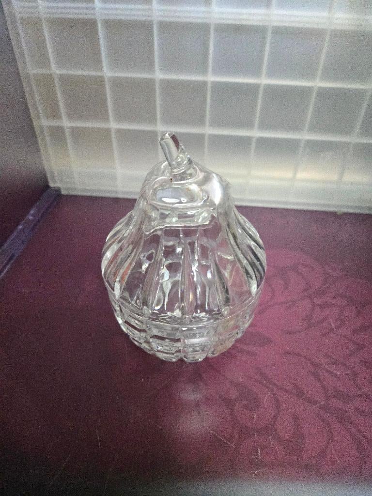 Vintage Rattenberg Bleikristal snuisterijenschaaltje peer., Antiek en Kunst, Antiek | Glas en Kristal, Ophalen