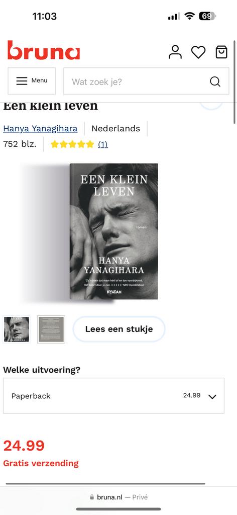 Hanya Yanagihara - Een klein leven, Boeken, Ophalen of Verzenden, Nieuw
