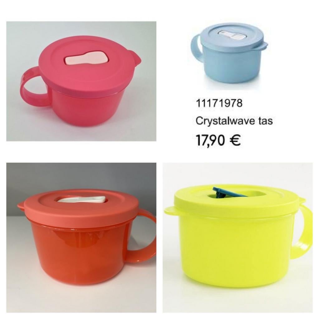 Nieuwe Tupperware Crystalwave Soeptassen - Diverse Kleuren, Ophalen of Verzenden