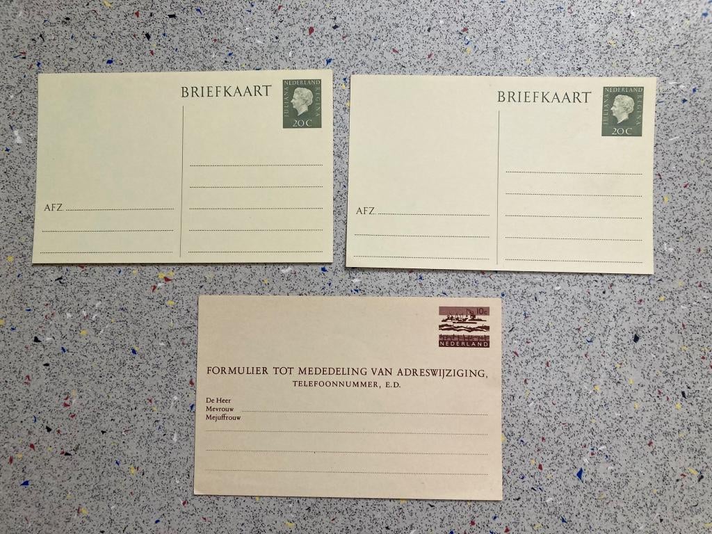 Briefkaarten en kaarten adreswijziging, Verzenden, Briefkaart