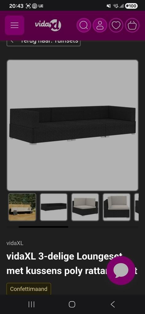 Rotan tuinbank, Ophalen, Bank