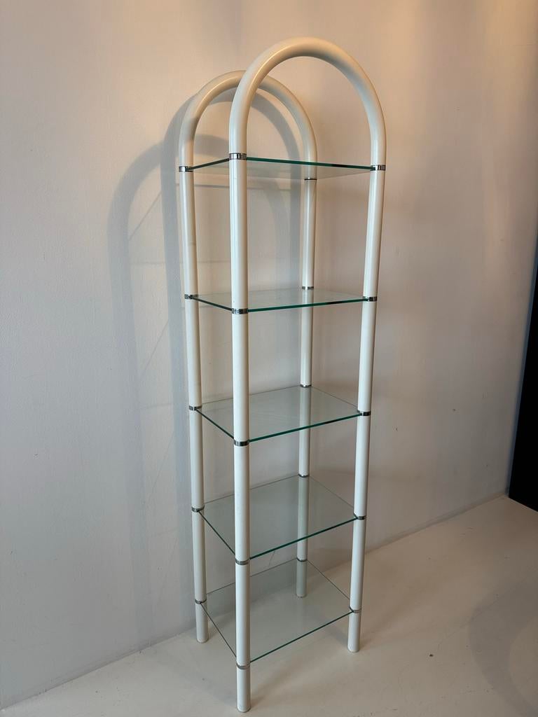 Vintage badkamerkast met glazen planken, Ophalen of Verzenden, Gebruikt