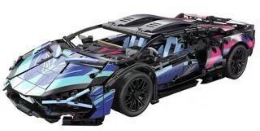 Race auto Cyberpunk Lam bouwpakket mini stukjes, Hobby en Vrije tijd, Modelbouw | Auto's en Voertuigen, Ophalen of Verzenden, Nieuw