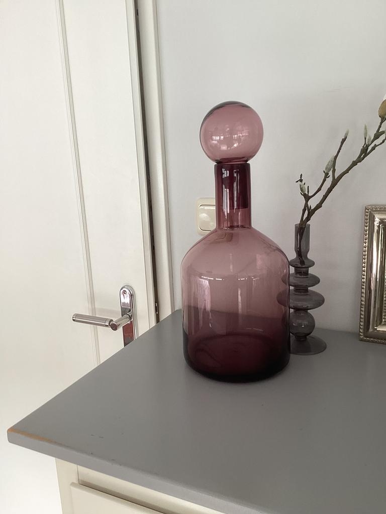 Eichholtz, richmond, polspotten, vaas / fles met grote dop., Huis en Inrichting, Woonaccessoires | Vazen, Overige kleuren, Ophalen of Verzenden