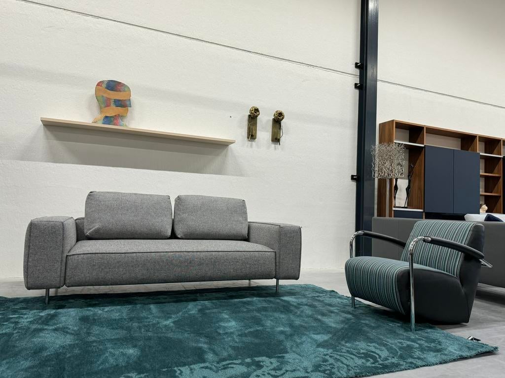 Nieuw Gelderland 7780 Bank 2,5 Zits Hallingdal Stof Design, 75 tot 100 cm, Ophalen of Verzenden, Rechte bank, Gelderland