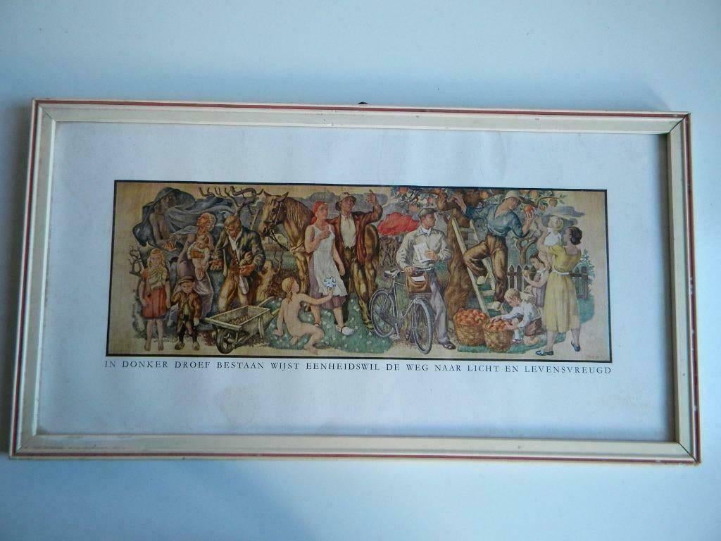 Mooie oude prent, uitgegeven t.g.v. 60 Jarig bestaan anab, Natuur, Gebruikt, Ophalen of Verzenden, 1940 tot 1960