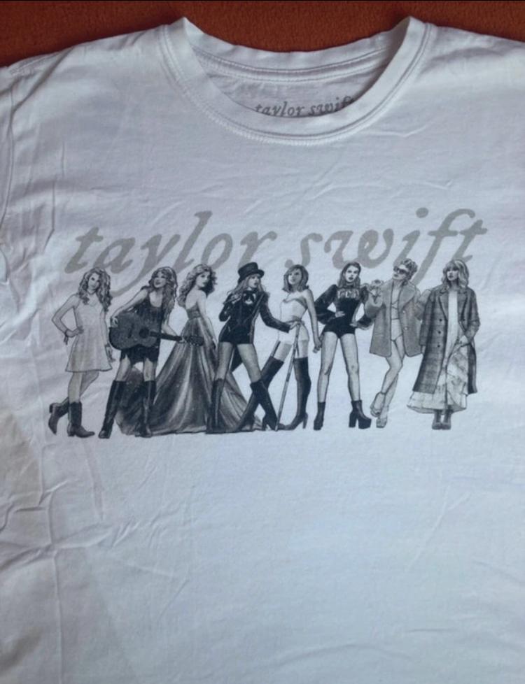 Folklore Era Taylor Swift Eras Tour T-shirt, Maat 38/40 (M), Wit, Ophalen of Verzenden, Zo goed als nieuw