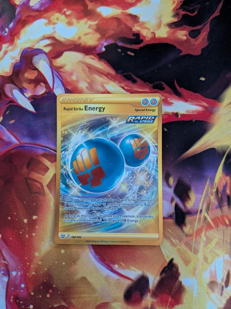 Rapid Strike Energy #182 Pokemon Battle Styles, Ophalen of Verzenden, Zo goed als nieuw, Losse kaart, Foil